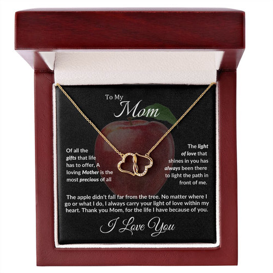Everlasting Love - Solid 10K Gold - Apple of My Heart Mom I Love You Gift